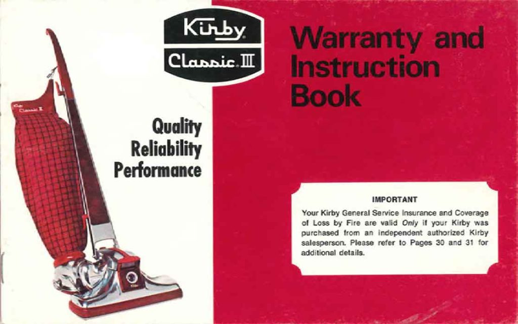 Kirby Sentria Manual Download